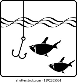 Fishing Icon Vector Illustration
