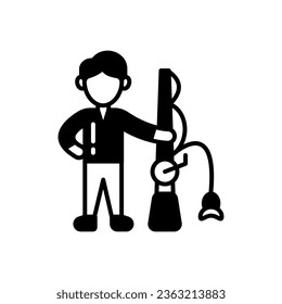 Icono de pesca en vector. Ilustración