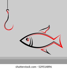Fishing Icon Vector Illustration