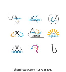 fishing  icon vector illustration design template 