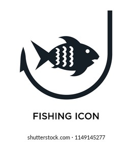 Fishing icon vector isolated on white background for your web and mobile app design, Fishing logo concept