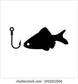 Fischersymbol-Vektorgrafik. Fischereisymbol auf weißem Hintergrund