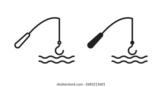 Icono de pesca símbolo de signo de Vector
