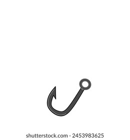 Fishing icon vector simple and tools