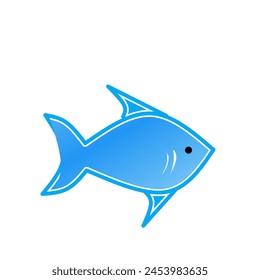 Fishing icon vector simple and tools