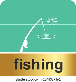 fishing icon for web and print EPS 10
