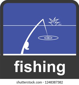 fishing icon for web and print EPS 10