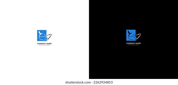 Fishing Icon-Mascot logo design (Fishing, Boat, T-Shirts etc.) vector illustration template.