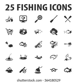 Fishing Icons Set. 