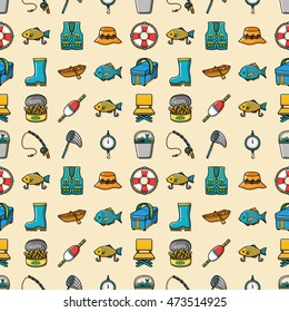 Fishing icons set,eps10