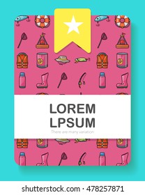 Fishing icons set,eps10