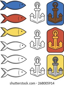 Fishing Icons - Vector Art