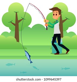 Fishing Illustration Design