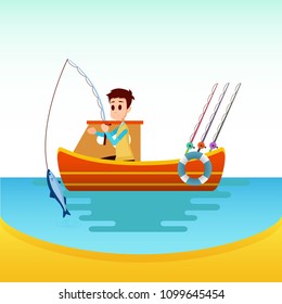 Fishing Illustration Design