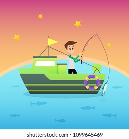 Fishing Illustration Design