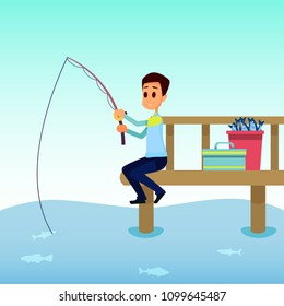 Fishing Illustration Design