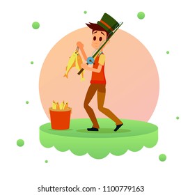 Fishing Illustration Design