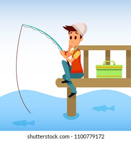 Fishing Illustration Design