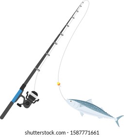 fishing Illustration.
Illustration of fishing rod.