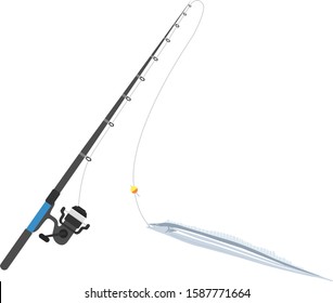 fishing Illustration.
Illustration of fishing rod.