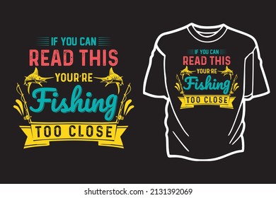 Fishing illustration for t shirt graphic Premium Vector
