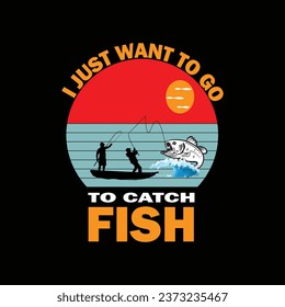 fishing illustrations with patches for t-shirts and other uses