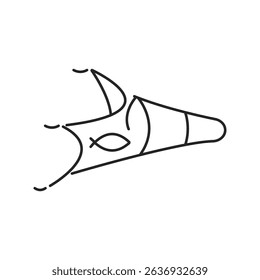 Fishing industry catching production minimalist line art icon Fisherman industrial commercial occupation spinning net canning cooking freezing seafood nautical vessel boat
