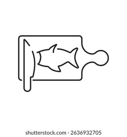 Fishing industry catching production minimalist line art icon Fisherman industrial commercial occupation spinning net canning cooking freezing seafood nautical vessel boat
