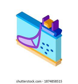 vector de icono de la industria pesquera. señal de la industria pesquera isométrica. ilustración de símbolo aislado de color
