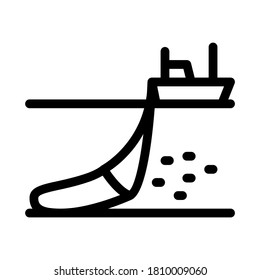 vector de icono de la industria pesquera. signo de la industria pesquera. ilustración de símbolo de contorno aislado