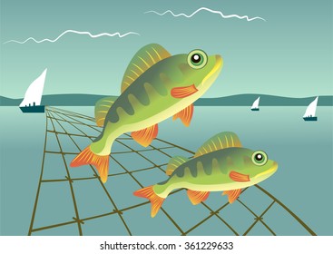 Fishing Industry. Vector illustration