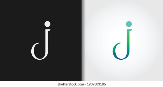 fishing initial letter j logo set idea