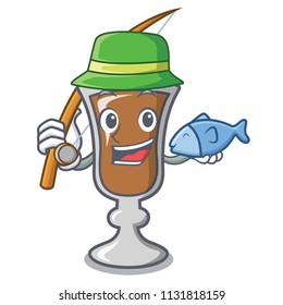 Fishing irish coffee mascot cartoon
