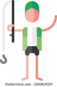 fishing isolated design element stock illustration. Vector on a white background