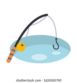Fishing isolated flat vector icon