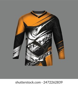 Fishing Jersey design full editable