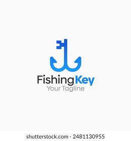 Fishing Key Logo Vector Template Design. Good for Business, Start up, Agency, and Organization