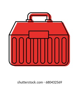 Fishing kit box icon