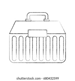 Fishing kit box icon