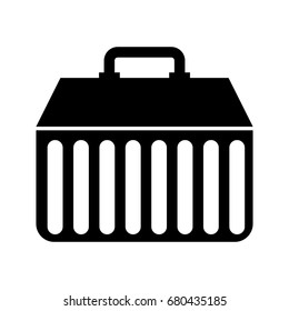 Fishing kit box icon