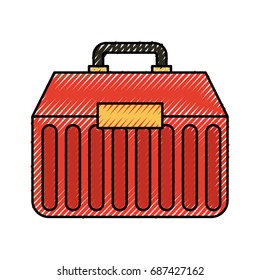 Fishing kit box icon
