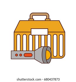 Fishing kit box with lantern