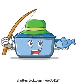 Fishing kitchen character cartoon style