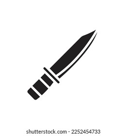Fishing Knife Filled Icon Vector Illustration