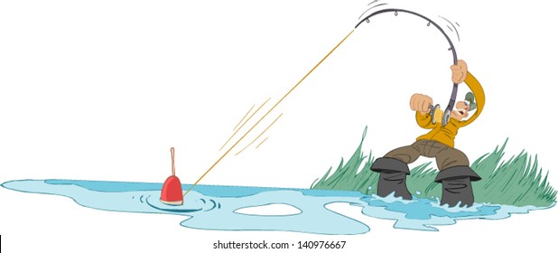 Fishing in a lake