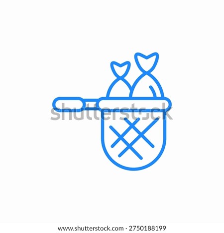 fishing landing icon sign vector