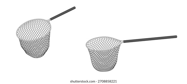 Fischleinennetz, Vektorgrafik einzeln auf weißem Hintergrund.