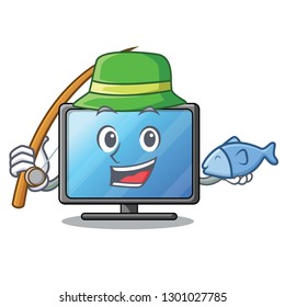 Fishing lcd tv in shape of mascot