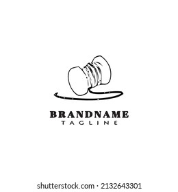 fishing leader logo icon design template black modern isolated vector illustration