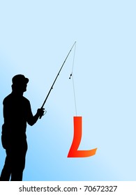 fishing letter L